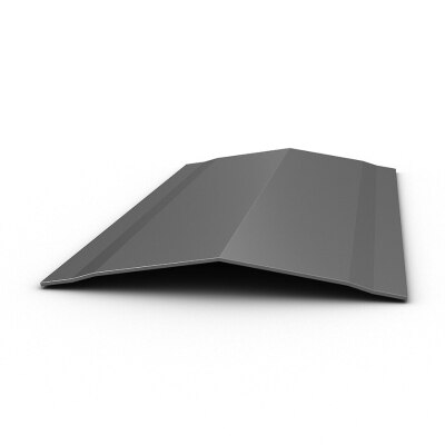Primed Utility Ridge Plate 16 GA 13 15/16 x 20' - 16 GA - Me | Roofing ...